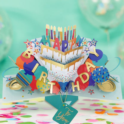 Pop Up Birthday Cake Card Happy Birthday Greeting Card