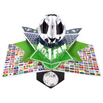 Football No.1 Fan Pop Up Greeting Card With World Cup Flags