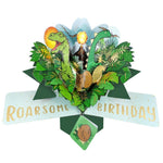 Roarsome Birthday Pop Up Birthday Greeting Card With Dinosaurs