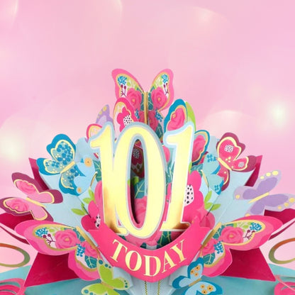 101 Today Happy 101st Birthday Pop Up Greeting Card