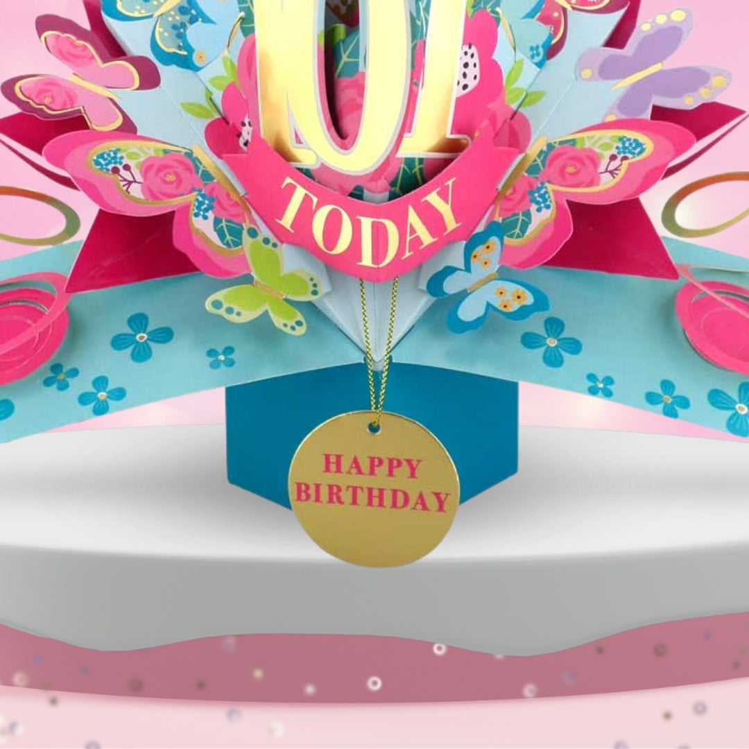 101 Today Happy 101st Birthday Pop Up Greeting Card