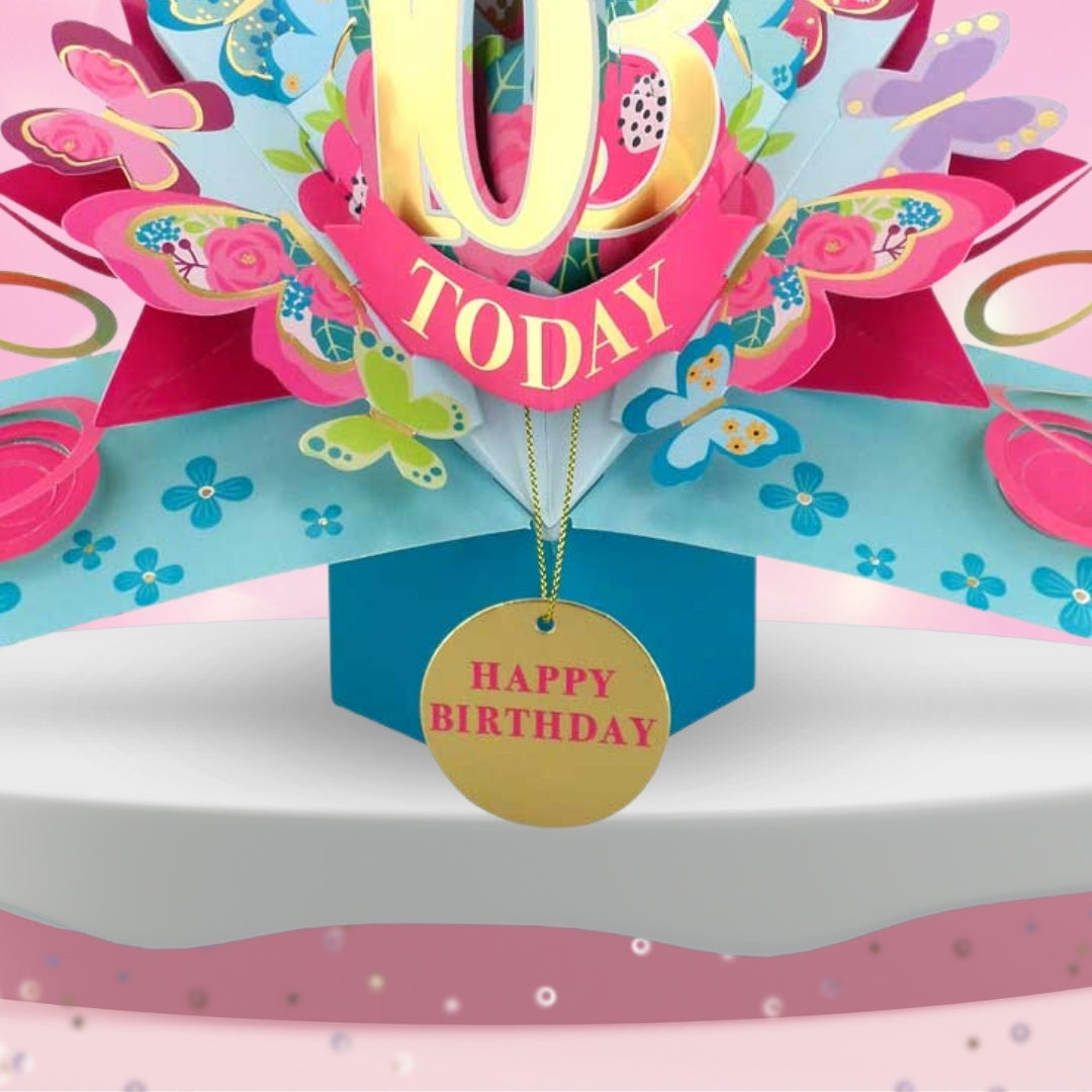 103 Today Happy 103rd Birthday Pop Up Greeting Card