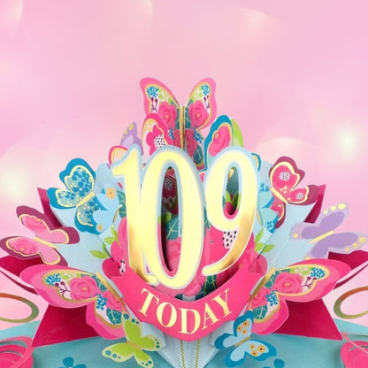 109 Today Happy 109th Birthday Pop Up Greeting Card