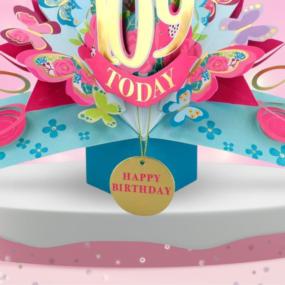 109 Today Happy 109th Birthday Pop Up Greeting Card
