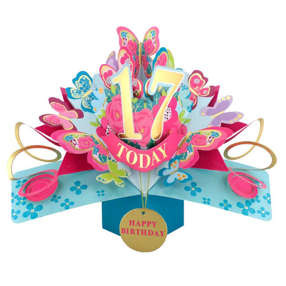 10 To 109' Happy 'Any Age' Birthday Today Pop Up Greeting Card