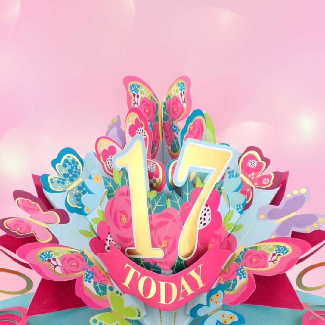 17 Today Happy 17th Birthday Pop Up Greeting Card