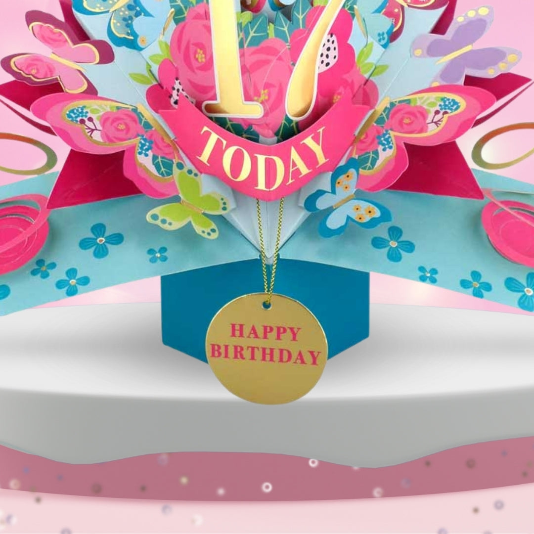 17 Today Happy 17th Birthday Pop Up Greeting Card