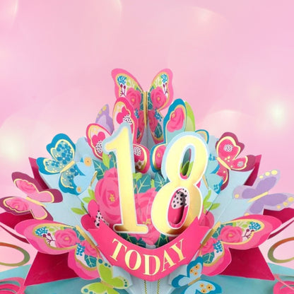 18 Today Happy 18th Birthday Pop Up Greeting Card