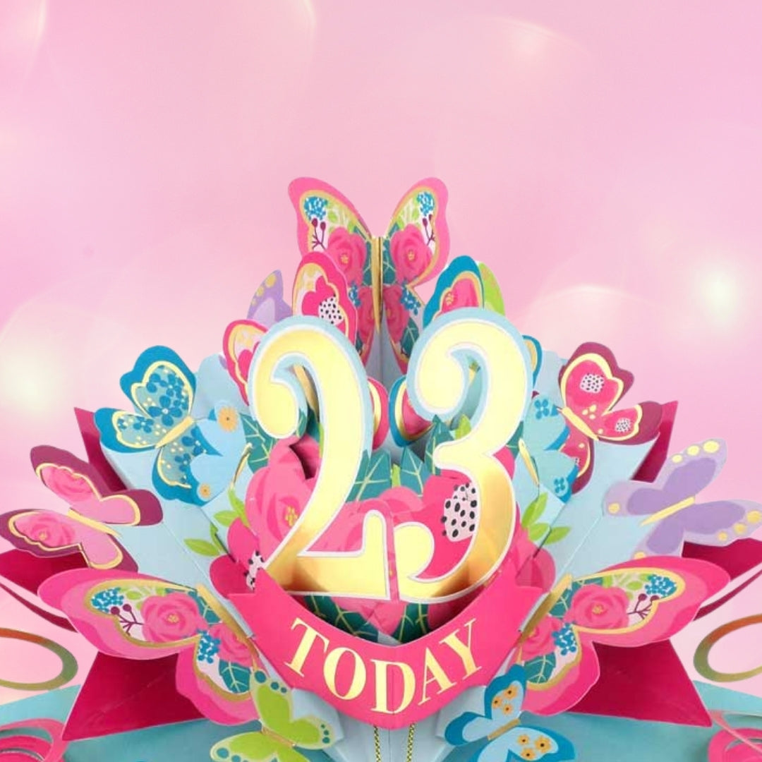 23 Today Happy 23rd Birthday Pop Up Greeting Card