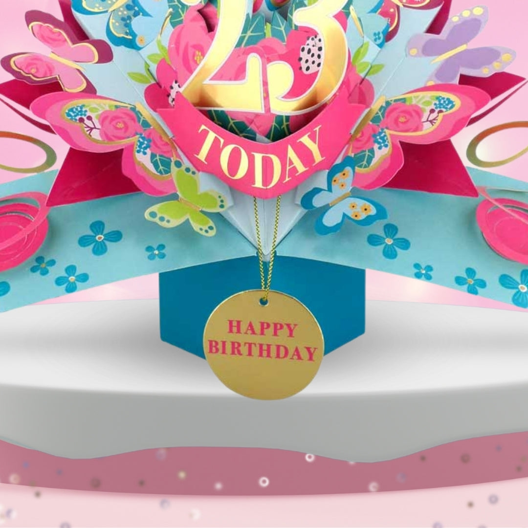 23 Today Happy 23rd Birthday Pop Up Greeting Card