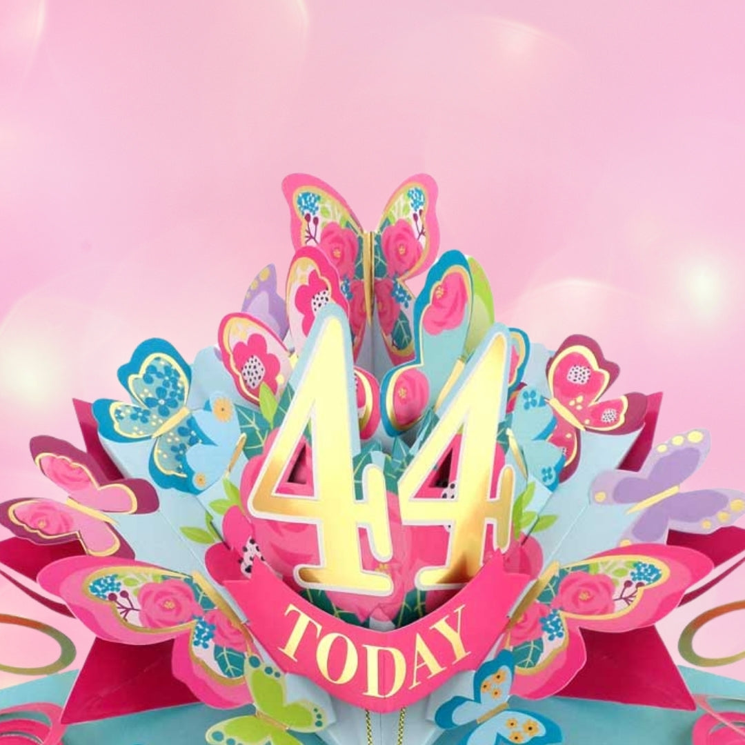 44 Today Happy 44th Birthday Pop Up Greeting Card