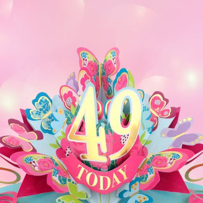 49 Today Happy 49th Birthday Pop Up Greeting Card