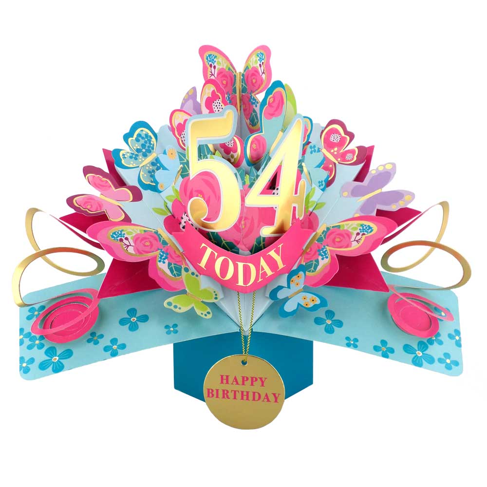 10 To 109' Happy 'Any Age' Birthday Today Pop Up Greeting Card