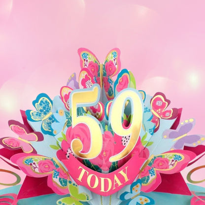 59 Today Happy 59th Birthday Pop Up Greeting Card