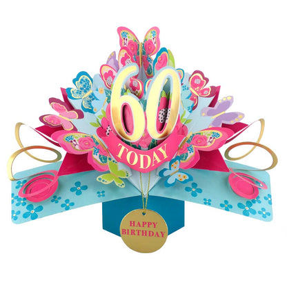 10 To 109' Happy 'Any Age' Birthday Today Pop Up Greeting Card
