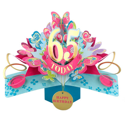 10 To 109' Happy 'Any Age' Birthday Today Pop Up Greeting Card