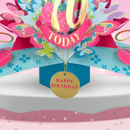 70 Today Happy 70th Birthday Pop Up Greeting Card