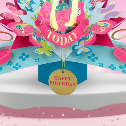 71 Today Happy 71st Birthday Pop Up Greeting Card