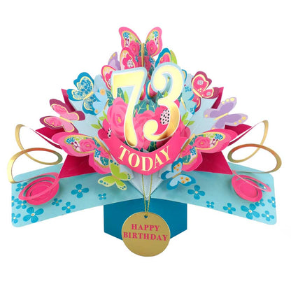 73 Today Happy 73rd Birthday Pop Up Greeting Card