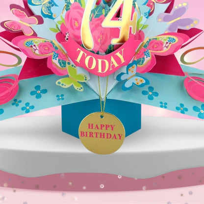 74 Today Happy 74th Birthday Pop Up Greeting Card