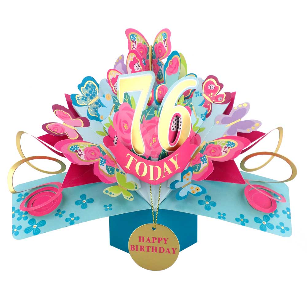 10 To 109' Happy 'Any Age' Birthday Today Pop Up Greeting Card