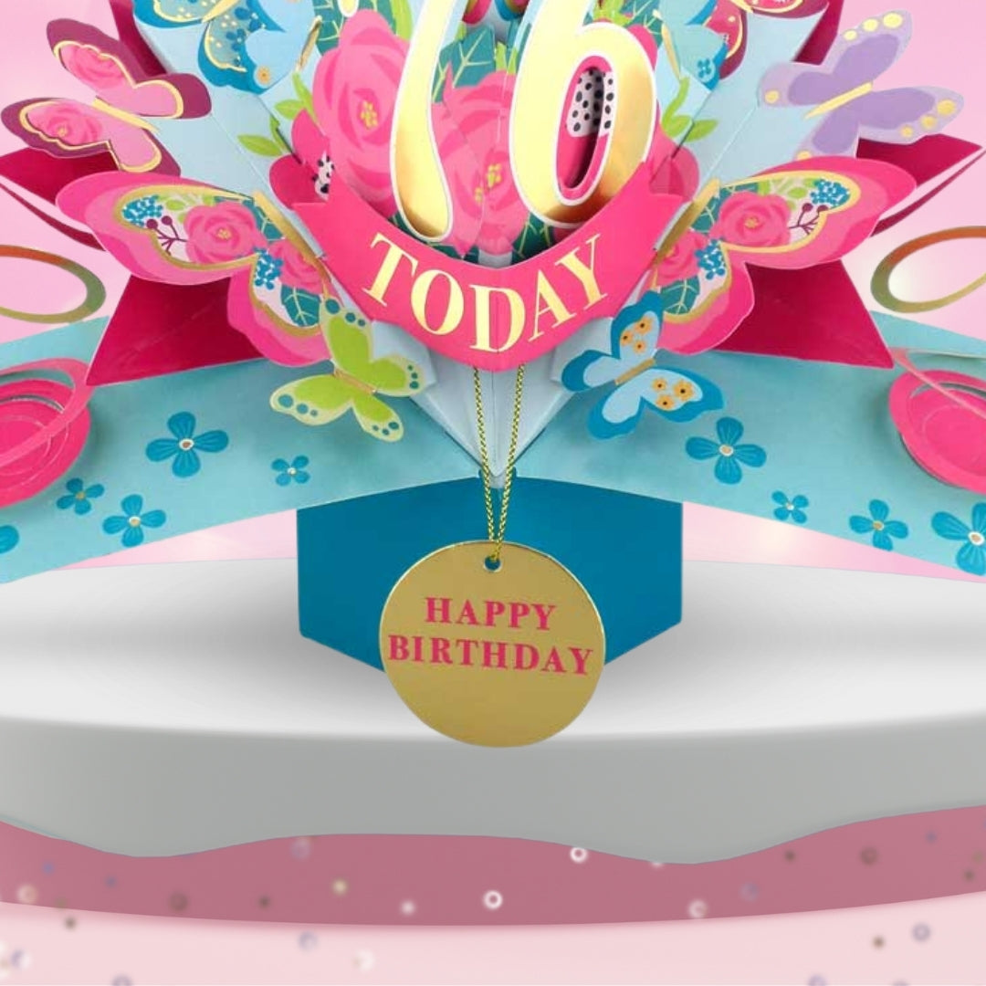 76 Today Happy 76th Birthday Pop Up Greeting Card