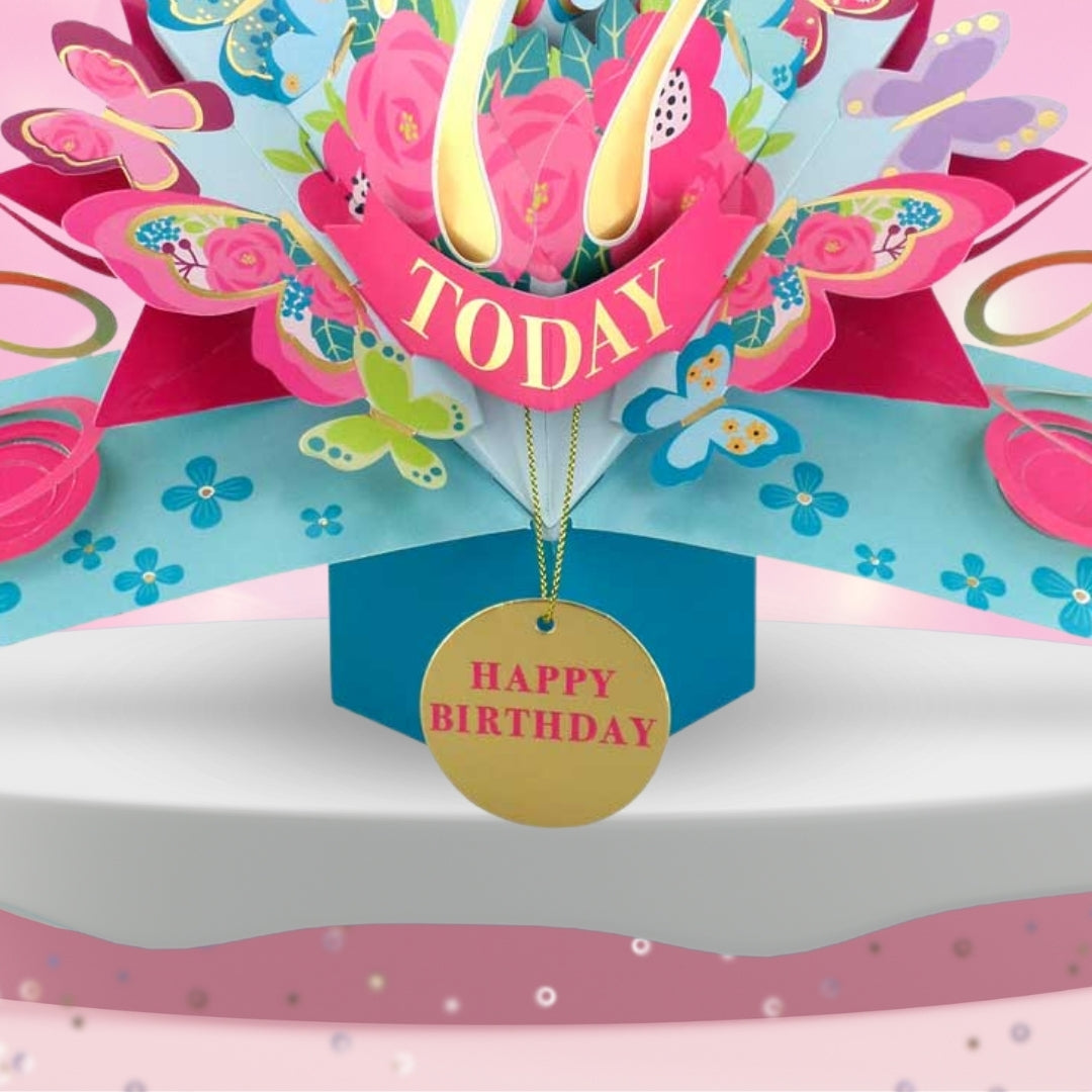 77 Today Happy 77th Birthday Pop Up Greeting Card