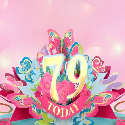 79 Today Happy 79th Birthday Pop Up Greeting Card