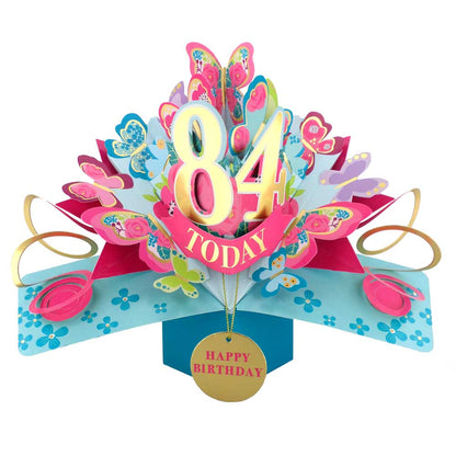 10 To 109' Happy 'Any Age' Birthday Today Pop Up Greeting Card