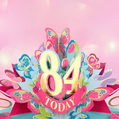 84 Today Happy 84th Birthday Pop Up Greeting Card