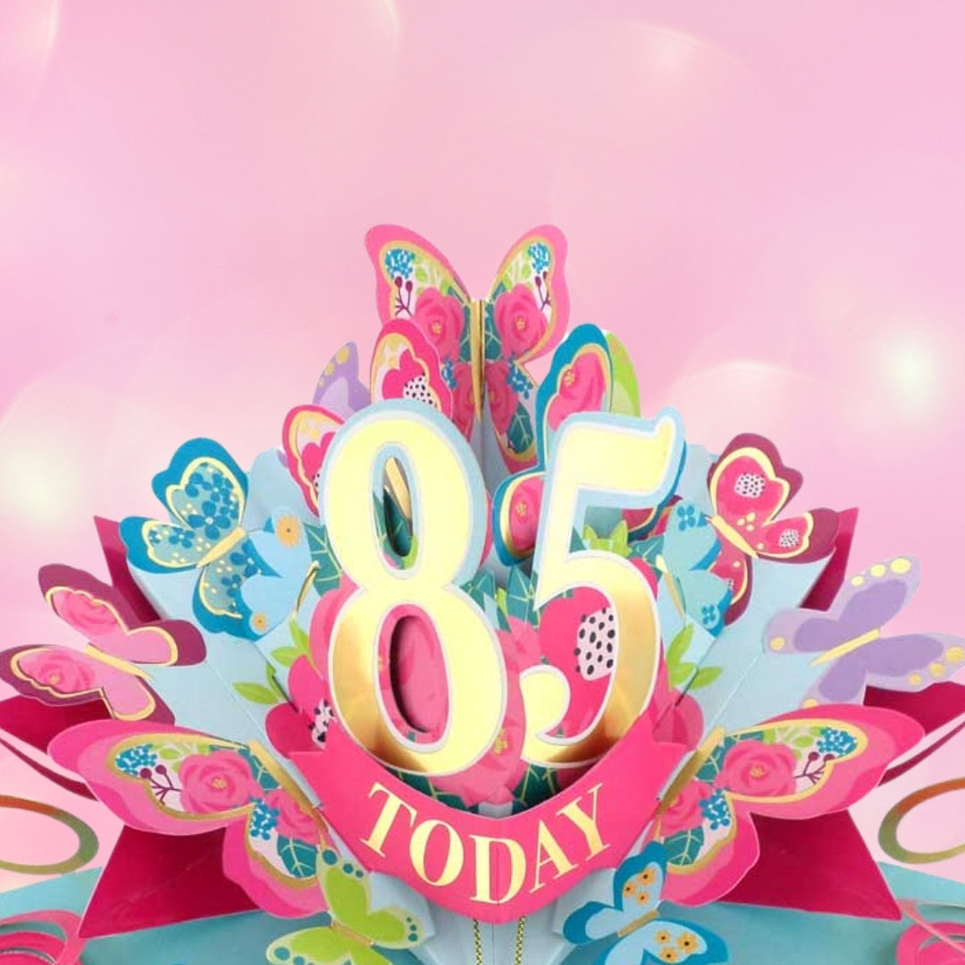 85 Today Happy 85th Birthday Pop Up Greeting Card