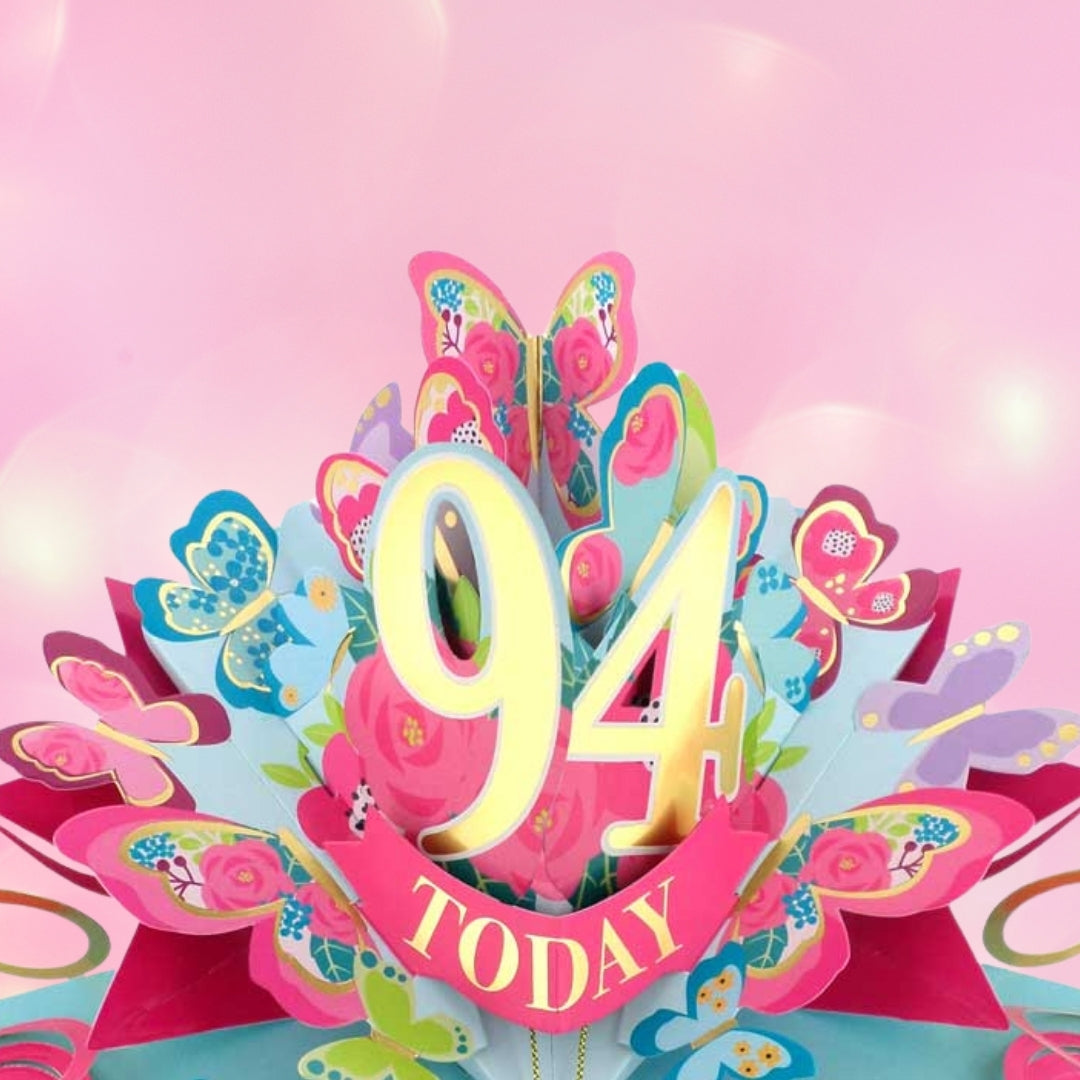 94 Today Happy 94th Birthday Pop Up Greeting Card