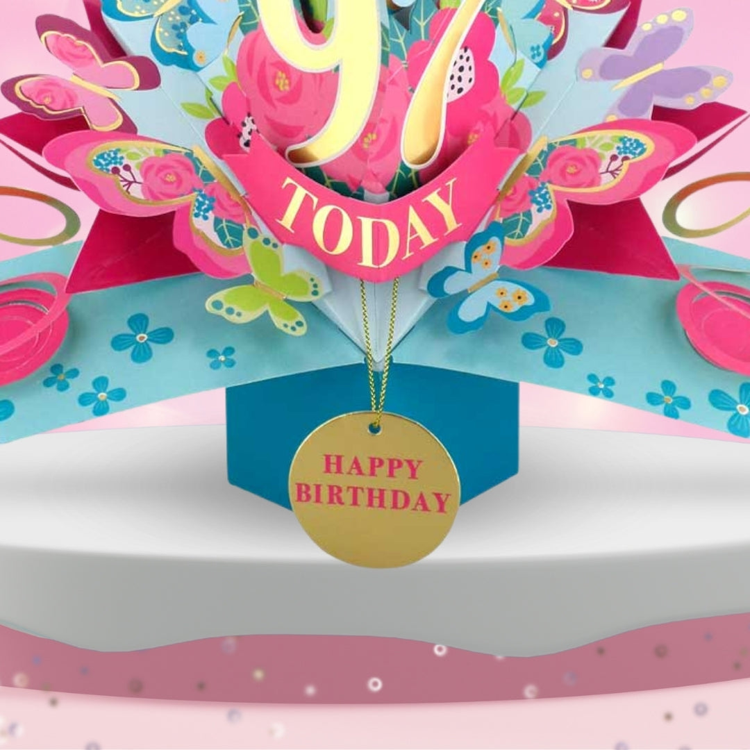 97 Today Happy 97th Birthday Pop Up Greeting Card