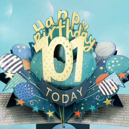 101 Today Happy 101st Birthday Pop Up Greeting Card