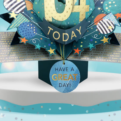 104 Today Happy 104th Birthday Pop Up Greeting Card