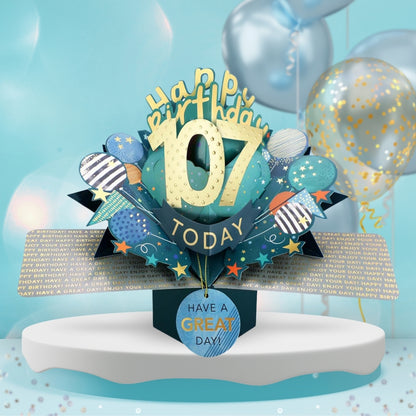 107 Today Happy 107th Birthday Pop Up Greeting Card