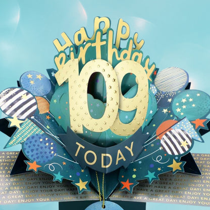 109 Today Happy 109th Birthday Pop Up Greeting Card