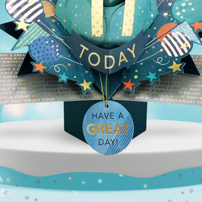 11 Today Happy 11th Birthday Pop Up Greeting Card