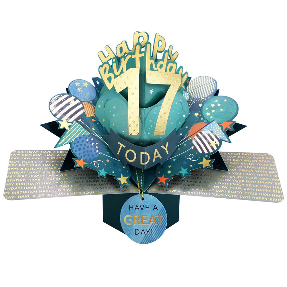 10 To 109' Happy 'Any Age' Birthday Today Pop Up Greeting Card