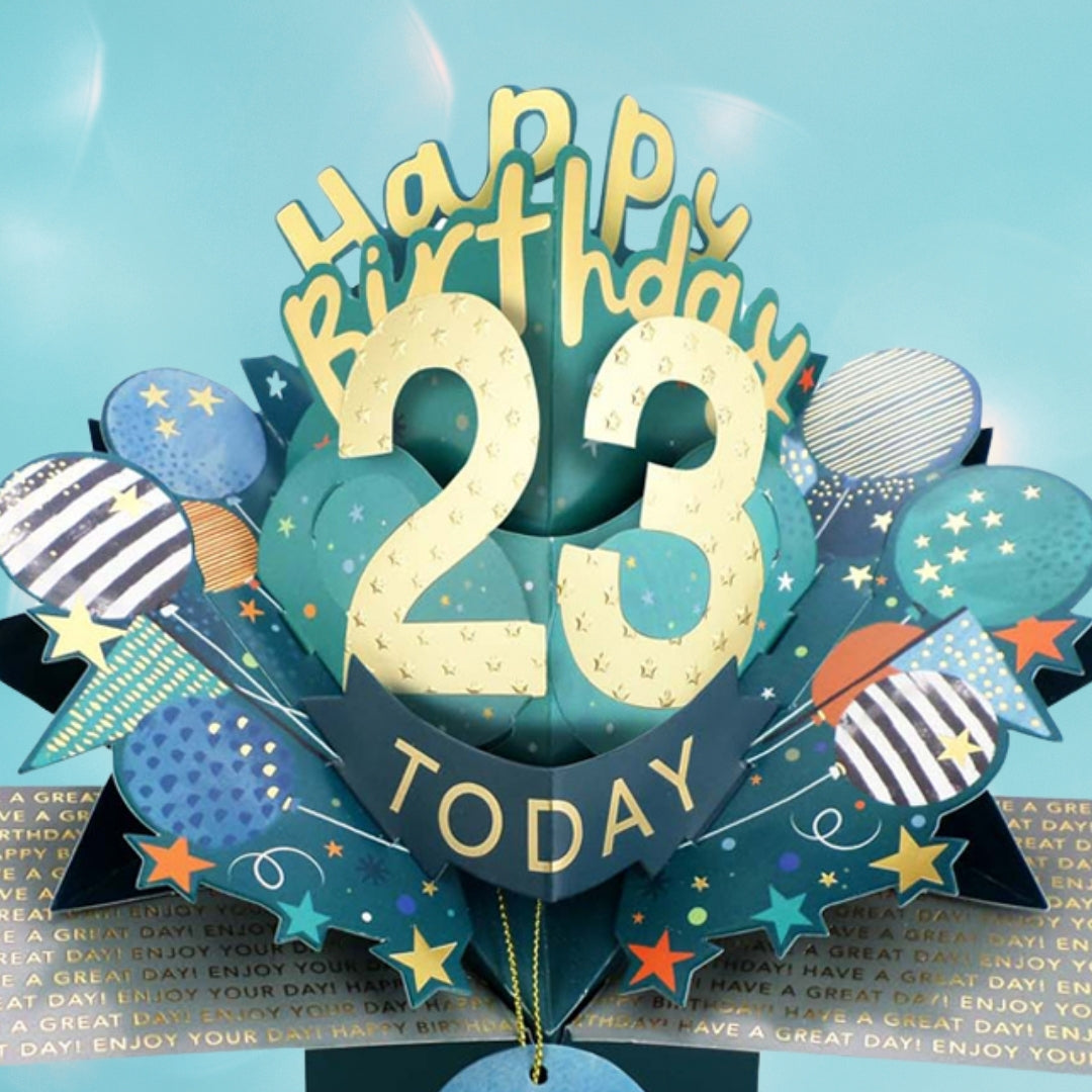 23 Today Happy 23rd Birthday Pop Up Greeting Card