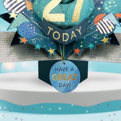 27 Today Happy 27th Birthday Pop Up Greeting Card