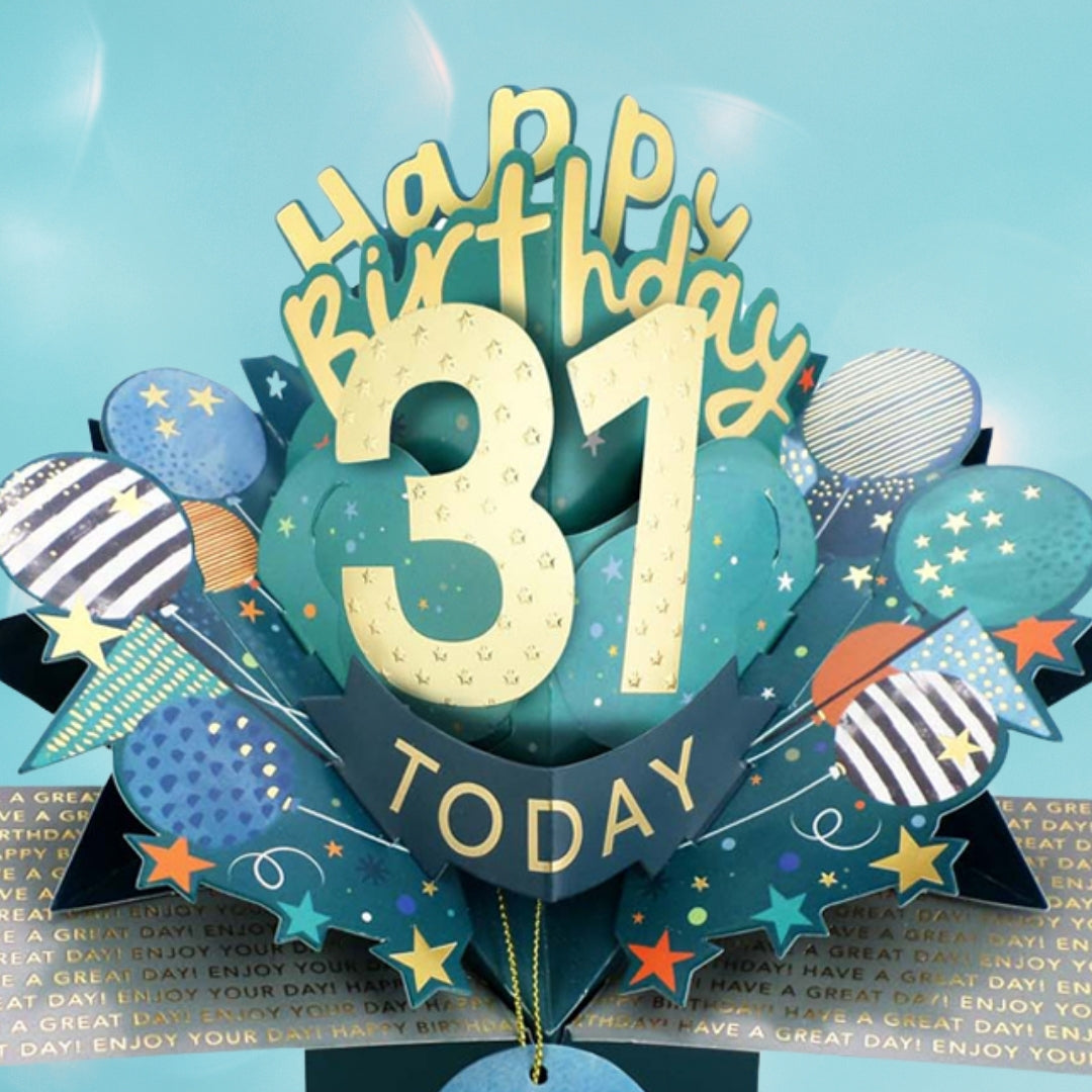 31 Today Happy 31st Birthday Pop Up Greeting Card