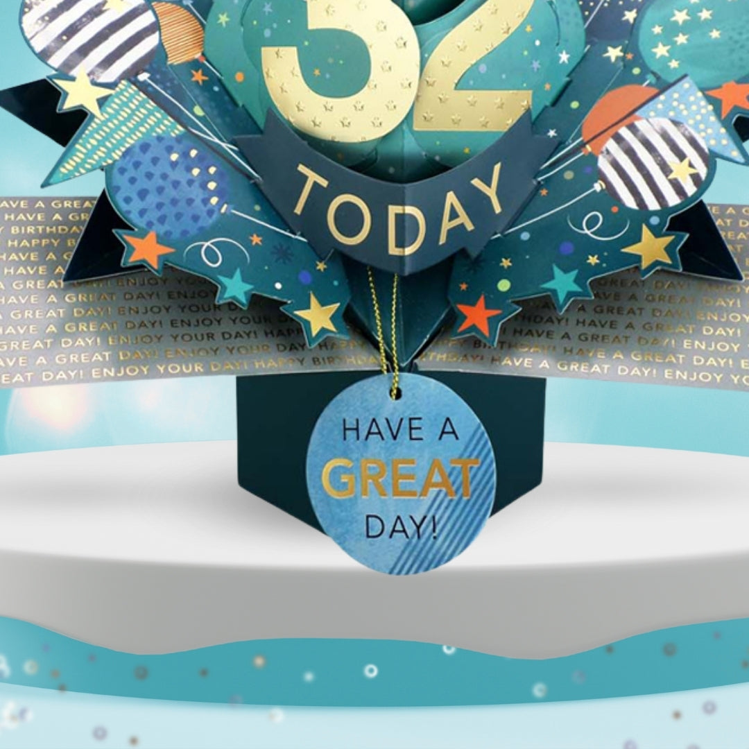 32 Today Happy 32nd Birthday Pop Up Greeting Card