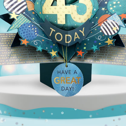 43 Today Happy 43rd Birthday Pop Up Greeting Card