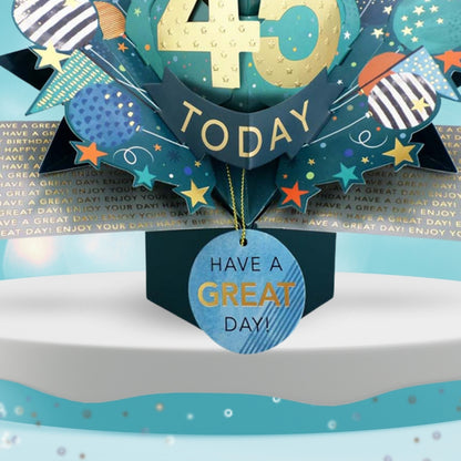 45 Today Happy 45th Birthday Pop Up Greeting Card