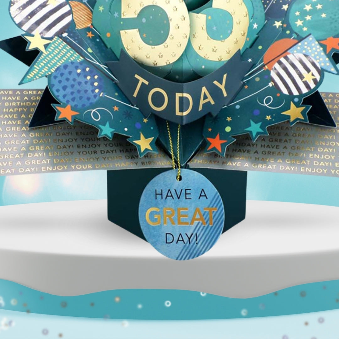 53 Today Happy 53rd Birthday Pop Up Greeting Card