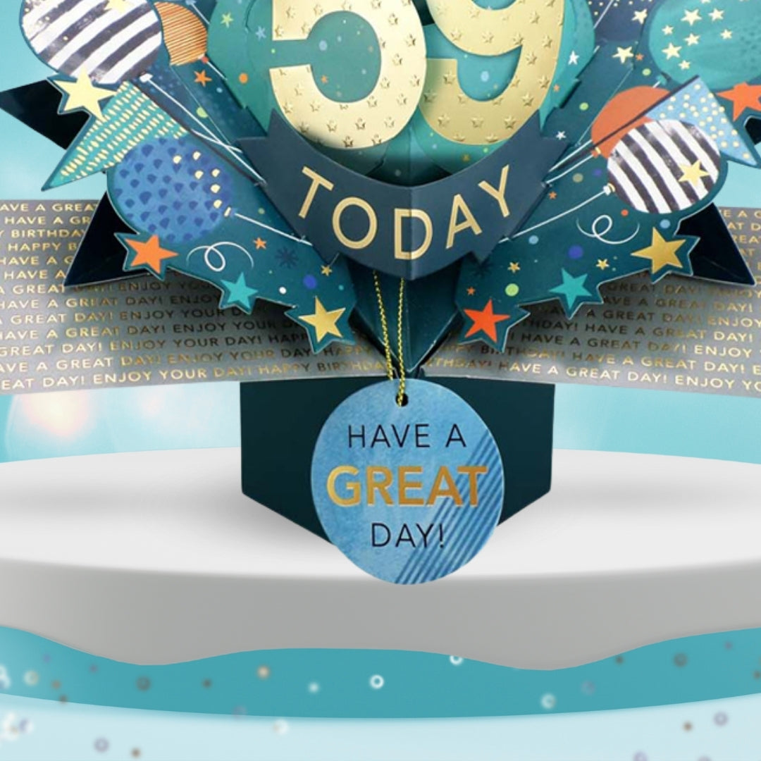 59 Today Happy 59th Birthday Pop Up Greeting Card
