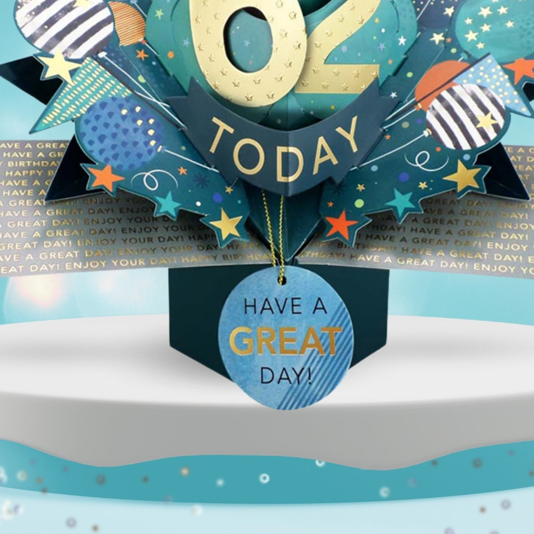 62 Today Happy 62nd Birthday Pop Up Greeting Card