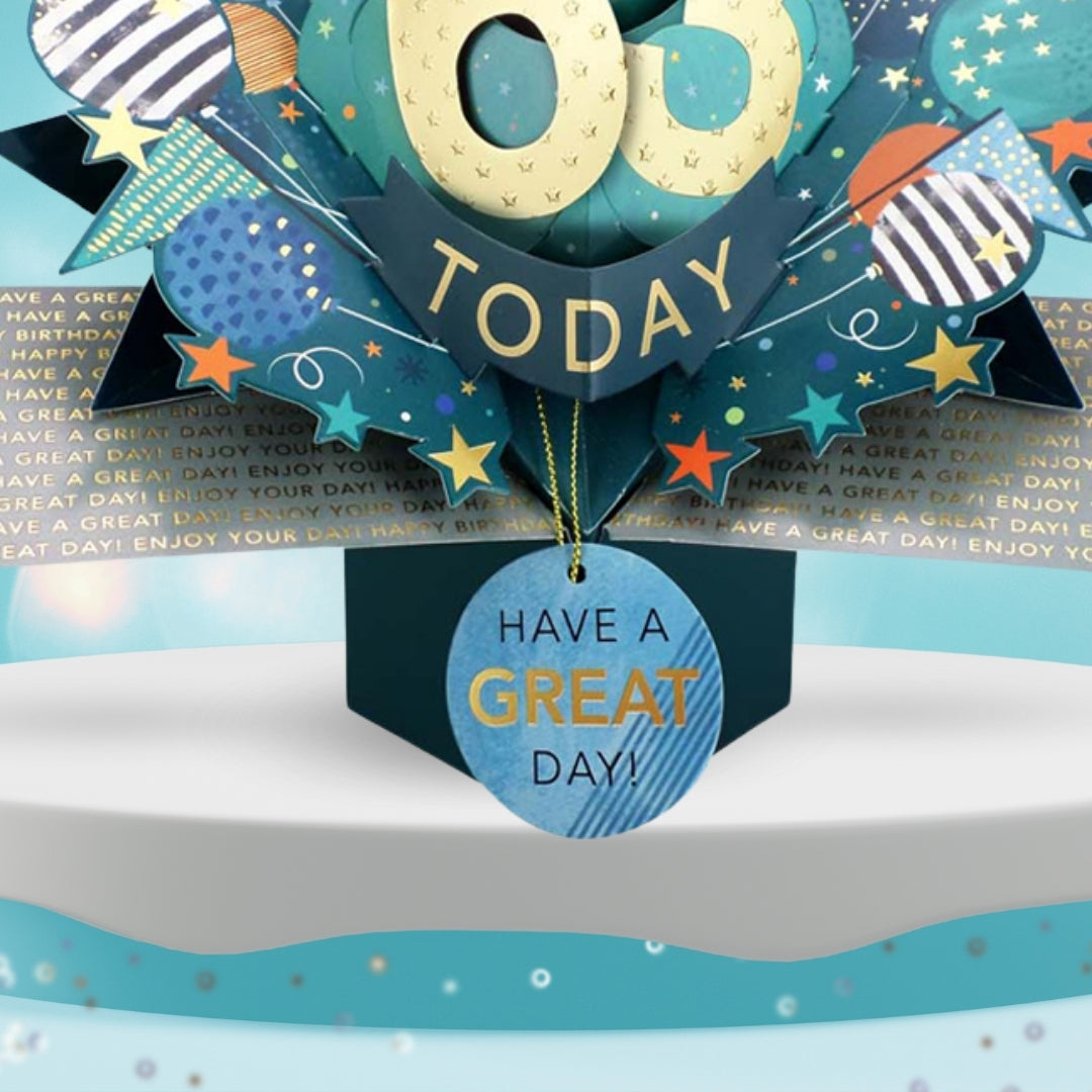 63 Today Happy 63rd Birthday Pop Up Greeting Card