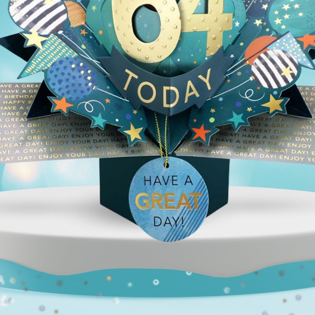 64 Today Happy 64th Birthday Pop Up Greeting Card
